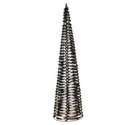 Urbn-Living Urbnliving 40/60/80Cm Height Black Christmas Tree Cone Pyramid Led Fairy Lights Tower Xmas Home Decoration Set Of 3 - thumbnail 5