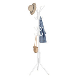 LEDREM Coat Rack, Metal Coat Tree, Freestanding Organizer For Clothes, Bags, Hats, 175 Cm Tall, 16 Hooks, For Entryway, Living Room - thumbnail 2