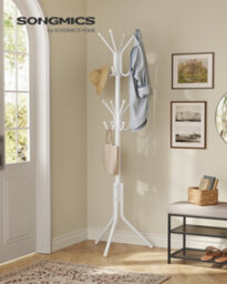 LEDREM Coat Rack, Metal Coat Tree, Freestanding Organizer For Clothes, Bags, Hats, 175 Cm Tall, 16 Hooks, For Entryway, Living Room - thumbnail 1