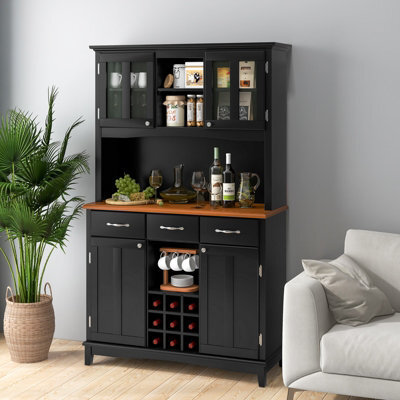 Costway Kitchen Storage Cabinet Freestanding Buffet Cupboard Sideboard Adjustable Shelf - image 1