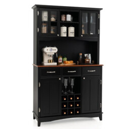 Costway Kitchen Storage Cabinet Freestanding Buffet Cupboard Sideboard Adjustable Shelf - thumbnail 2