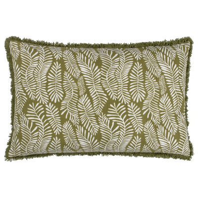 HÖEM Hoem Frond Abstract 100% Cotton Feather Filled Cushion - image 1
