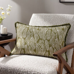 HÖEM Hoem Frond Abstract 100% Cotton Feather Filled Cushion - thumbnail 4