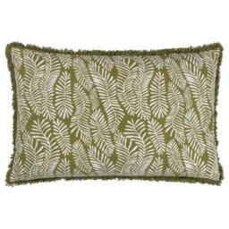 HÖEM Hoem Frond Abstract 100% Cotton Feather Filled Cushion - thumbnail 1
