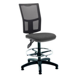 Mist 2 Mesh Back Draughtsman Chair - Charcoal Fabric - thumbnail 1