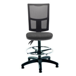 Mist 2 Mesh Back Draughtsman Chair - Charcoal Fabric - thumbnail 3