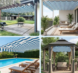 Blue 200X300Cm Rectangular Shade Sail Waterproof Uv Resistant - thumbnail 8