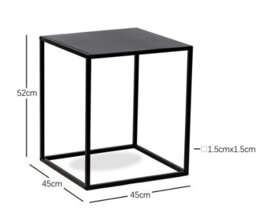 Nordlys Industrial Black Metal Side Table Industrial Style Living Room - thumbnail 6