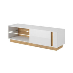 Living Room Furniture Set Arco White I Oak Grandson And White Gloss With Blue Led Lights - thumbnail 5
