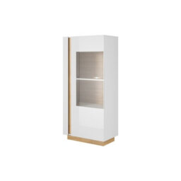 Living Room Furniture Set Arco White I Oak Grandson And White Gloss With Blue Led Lights - thumbnail 4
