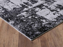 Smart Living Modern Soft Carved Area Rug, Living Room Carpet, Kitchen Floor, Bedroom Soft Rugs 80Cmx150Cm - Serenity (211 Black) - thumbnail 6