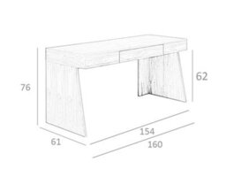 Elegant Walnut Desk With 3 Drawers - Modern Design By Angel Cerda - thumbnail 8