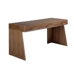 Elegant Walnut Desk With 3 Drawers - Modern Design By Angel Cerda - thumbnail 1