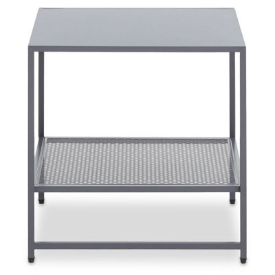 Orsina Versatile Grey Metal Side Table, Compact Design Side Table By Couch, Industrial Style Livingroom Side Table - image 1