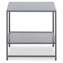 Orsina Versatile Grey Metal Side Table, Compact Design Side Table By Couch, Industrial Style Livingroom Side Table - thumbnail 1