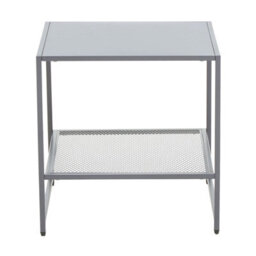Orsina Versatile Grey Metal Side Table, Compact Design Side Table By Couch, Industrial Style Livingroom Side Table - thumbnail 3