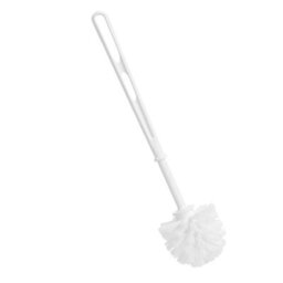 Pluto Packaging 1 X White Plastic Toilet Replacement Brush Strong Bristles For Hard To Reach Areas - thumbnail 3