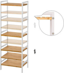 Songmics Bamboo Shelf, Kitchen Shelf, Bathroom Shelf, Bookshelf, Stand Shelf With 5 Shelves 45 X 31.5 X 142 Cm, Ideal For Bathroom, Kitchen - thumbnail 6