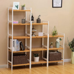 Songmics Bamboo Shelf, Kitchen Shelf, Bathroom Shelf, Bookshelf, Stand Shelf With 5 Shelves 45 X 31.5 X 142 Cm, Ideal For Bathroom, Kitchen - thumbnail 4
