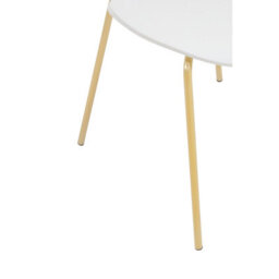 Orsina Comfortable Dining Chair With White Seat And Gold Chrome Legs, Elegant Chair For Table, Modern Dining Chair - thumbnail 7