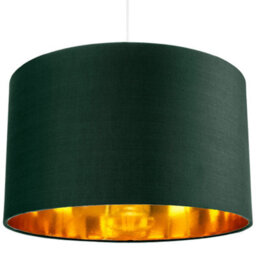 Happy Homewares Contemporary Green Cotton 14 Table/pendant Lamp Shade With Shiny Copper Inner - thumbnail 5