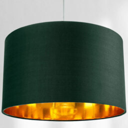 Happy Homewares Contemporary Green Cotton 14 Table/pendant Lamp Shade With Shiny Copper Inner - thumbnail 6