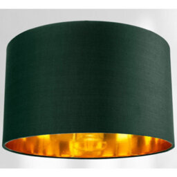 Happy Homewares Contemporary Green Cotton 14 Table/pendant Lamp Shade With Shiny Copper Inner - thumbnail 2