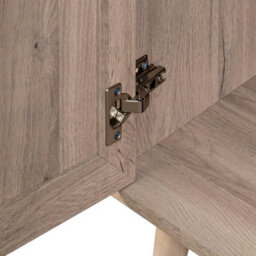 Willow Oak & Rattan 1 Door Bedside Table Nightstand Chest Bedroom Storage Furniture - thumbnail 7