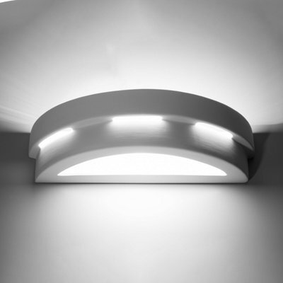 Luminosa Lighting Luminosa 1 Light Ceramic Flush Wall Light White, E27 - image 1