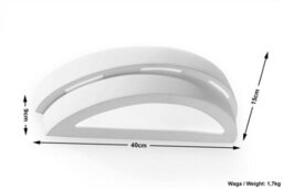 Luminosa Lighting Luminosa 1 Light Ceramic Flush Wall Light White, E27 - thumbnail 3