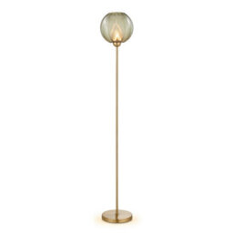 Furniturebox Uk Nadine Green Glass Globe Standing Floor Lamp - thumbnail 5