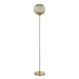 Furniturebox Uk Nadine Green Glass Globe Standing Floor Lamp - thumbnail 4