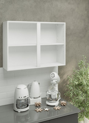 Jd Greta Kitchen Wall Unit Carcass 1000mm Cabinet Without Doors 100Cm - White Matt - image 1