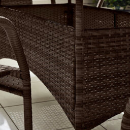 Furniturebox Antigua Rattan Garden Table And Chairs, 6 Seater Brown Garden Dining Set Patio Outdoor Table And Chairs  + Cover - thumbnail 5