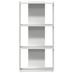 Berkfield Bookcase 3-Tier White 60X30X120 Cm Engineered Wood - thumbnail 4