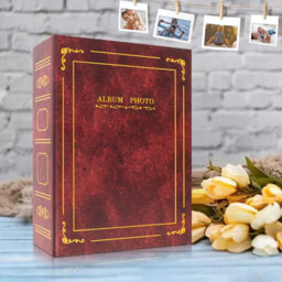 Vintage Burgundy 6X4 Photo Album - Holds 200 Photos - thumbnail 6