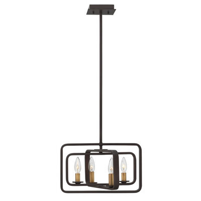 Luminosa Lighting Elstead Quentin 4 Light Ceiling Pendant Chandelier Bronze, E14 - image 1