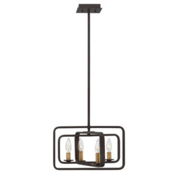Luminosa Lighting Elstead Quentin 4 Light Ceiling Pendant Chandelier Bronze, E14 - thumbnail 1