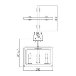 Luminosa Lighting Elstead Quentin 4 Light Ceiling Pendant Chandelier Bronze, E14 - thumbnail 2