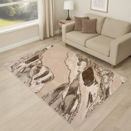 Smart Living Parma Modern Shimmer Rug - Soft Luxury For Living & Bedroom - Beige - 160 X 230 Cm - thumbnail 1