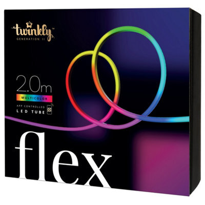 Twinkly Flex App-Controlled Flexible Light Tube With Rgb (16 Million Colours) Leds. 2 Meters. White Wire. Indoor Smart Home Light - image 1