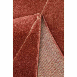 Melrose Solid Red Lines Design Indoor Large Area Rug 12mm Pile Height 160/230Cm - thumbnail 3