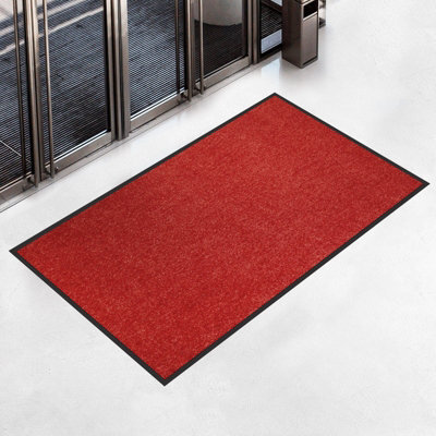 Floordirekt Use&wash Velour Dirt Trapper Entrance Mat Absorbent Non Slip Back Home Business Hallway Red 40 X 60 Cm - image 1