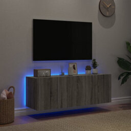 Berkfield Tv Wall Cabinets With Led Lights 2 Pcs Grey Sonoma 60X35X41 Cm - thumbnail 4