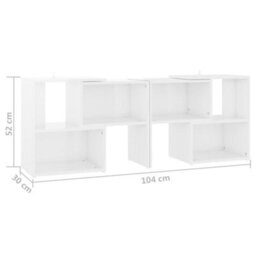 Berkfield Tv Cabinet High Gloss White 104X30X52 Cm Engineered Wood - thumbnail 7