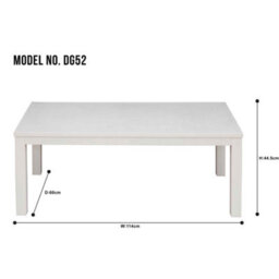 Dellonda Kyoto 4 Piece Aluminium Outdoor Garden Chair Table Set, White - thumbnail 5