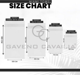 Gc Gaveno Cavailia 2Pk Miami Bath Towel 70X125 White 700 Gsm Quick Drying & Super Absorbent Bath Towel Set - thumbnail 3