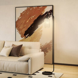 Homcom Modern Floor Lamp With Glass Lampshade, Foot Switch For Living Room - thumbnail 8