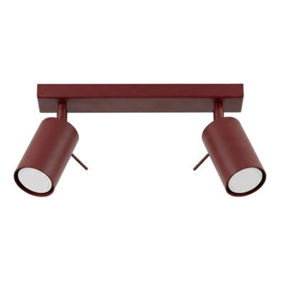 Sollux Lighting Ring Steel Burgundy 2 Lights Modern Ceiling Lamps - image 1