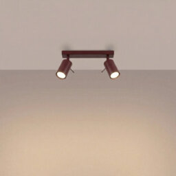 Sollux Lighting Ring Steel Burgundy 2 Lights Modern Ceiling Lamps - thumbnail 3